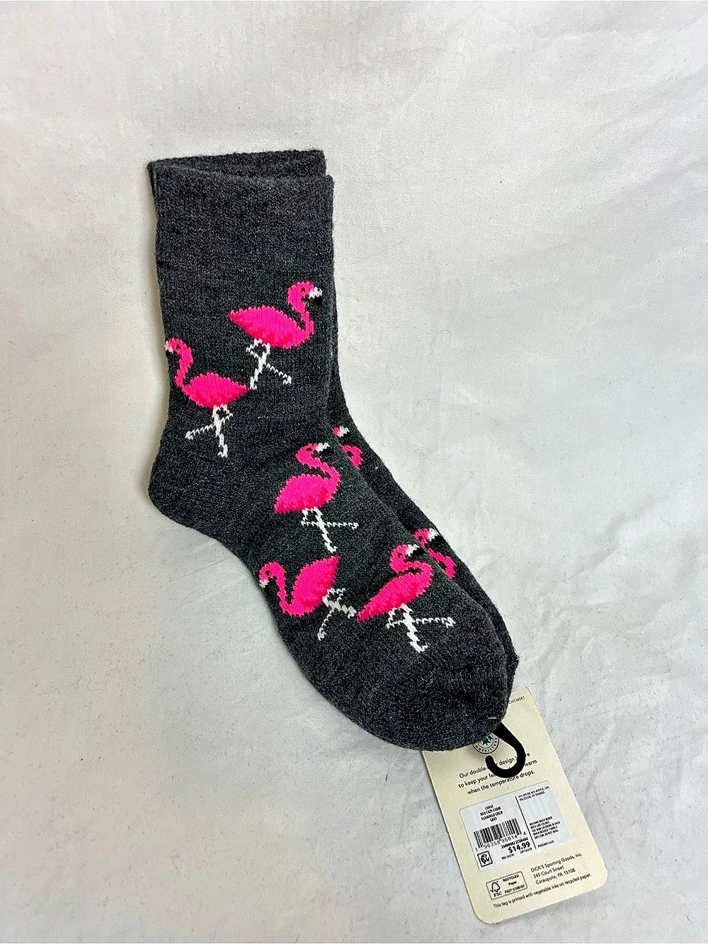 Northeast Outfitters Cozy Cabin Socks Flamingo Black & Pink L